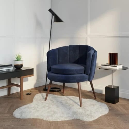 Fauteuil en velours bleu nuit Potiron Paris Fauteuils Fauteuil En Velours Bleu Nuit -Fauteuils Shop fauteuil en velours bleu nuit 1