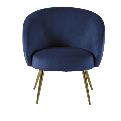 Fauteuil en velours bleu nuit Maisons Du Monde Fauteuils Fauteuil En Velours Bleu Nuit -Fauteuils Shop fauteuil en velours bleu nuit 1000 0 30 209950 2