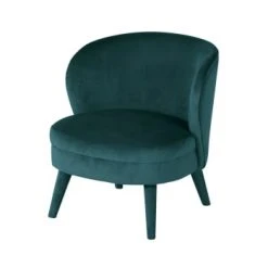 Maisons Du Monde Fauteuils Fauteuil En Velours Bleu Paon -Fauteuils Shop fauteuil en velours bleu paon kate 1000 14 0 216152 1 1