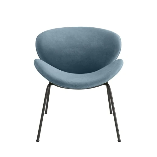 Fauteuil en velours bleu perle Potiron Paris Fauteuils Fauteuil En Velours Bleu Perle -Fauteuils Shop fauteuil en velours bleu perle 2