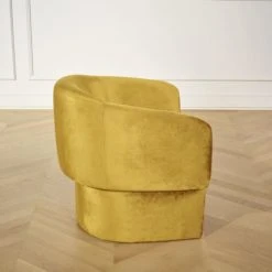 Robin Des Bois Fauteuils Fauteuil En Velours Brique Ou Jaune Moutarde Ton Jaune Moutarde -Fauteuils Shop fauteuil en velours brique ou jaune moutarde ton jaune moutarde 3