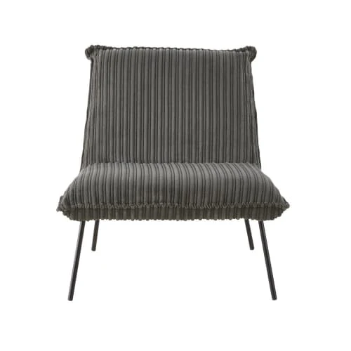 Fauteuil en velours côtelé gris Maisons Du Monde Fauteuils Fauteuil En Velours Côtelé Gris -Fauteuils Shop fauteuil en velours cotele gris 1000 11 2 196310 2