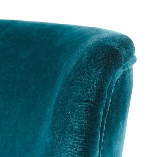 Fauteuil en velours de coton bleu pétrole Maisons Du Monde Fauteuils Fauteuil En Velours De Coton Bleu Pétrole -Fauteuils Shop fauteuil en velours de coton bleu petrole 1000 7 38 174903 3