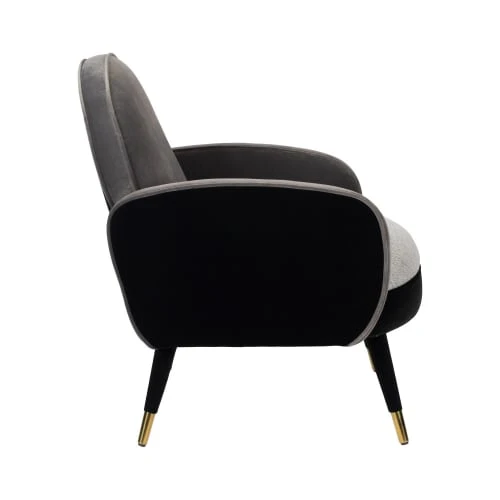 Zuiver Fauteuils Fauteuil En Velours Et Tissu Gris 5 Zuiver Fauteuils Fauteuil En Velours Et Tissu Gris – Image 5