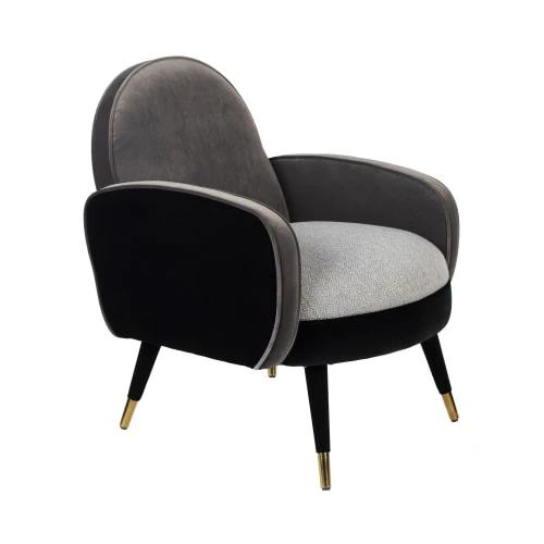 Zuiver Fauteuils Fauteuil En Velours Et Tissu Gris 1 Zuiver Fauteuils Fauteuil En Velours Et Tissu Gris
