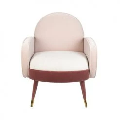 Zuiver Fauteuils Fauteuil En Velours Et Tissu Rose -Fauteuils Shop fauteuil en velours et tissu rose 2