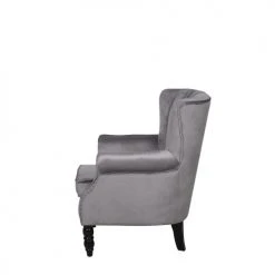 Beliani Fauteuils Fauteuil En Velours Gris -Fauteuils Shop fauteuil en velours gris 15
