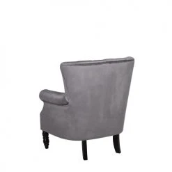 Beliani Fauteuils Fauteuil En Velours Gris -Fauteuils Shop fauteuil en velours gris 16