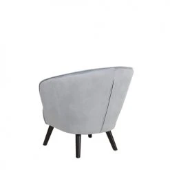 Beliani Fauteuils Fauteuil En Velours Gris Clair -Fauteuils Shop fauteuil en velours gris clair 4