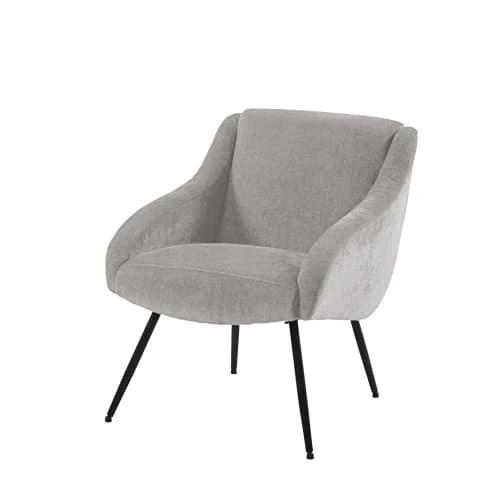 Fauteuil en velours gris clair et métal noir Maisons Du Monde Fauteuils Fauteuil En Velours Gris Clair Et Métal Noir -Fauteuils Shop fauteuil en velours gris clair et metal noir 1000 4 38 219593 2
