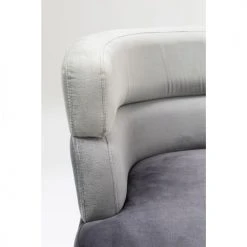 Kare Design Fauteuils Fauteuil En Velours Gris Et Acier Chromé -Fauteuils Shop fauteuil en velours gris et acier chrome 3