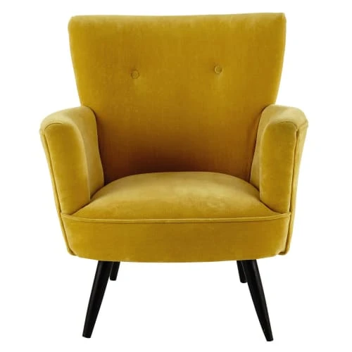 Fauteuil en velours jaune Maisons Du Monde Fauteuils Fauteuil En Velours Jaune -Fauteuils Shop fauteuil en velours jaune 1000 15 0 156415 2