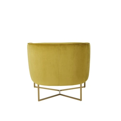 Fauteuil en velours jaune moutarde Maisons Du Monde Fauteuils Fauteuil En Velours Jaune Moutarde -Fauteuils Shop fauteuil en velours jaune moutarde 1000 3 33 209953 3