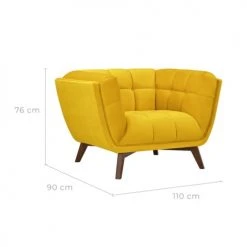Rendez Vous Déco Fauteuils Fauteuil En Velours Jaune Pieds 2 Rendez Vous Déco Fauteuils Fauteuil En Velours Jaune Pieds -Fauteuils Shop fauteuil en velours jaune pieds 2