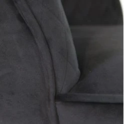 Pirouette Paris Fauteuils Fauteuil En Velours Matelassé Noir Pieds En Métal Noir -Fauteuils Shop fauteuil en velours matelasse noir pieds en metal noir 4