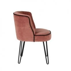 Pirouette Paris Fauteuils Fauteuil En Velours Matelassé Rose Pieds En Métal Noir -Fauteuils Shop fauteuil en velours matelasse rose pieds en metal noir 5