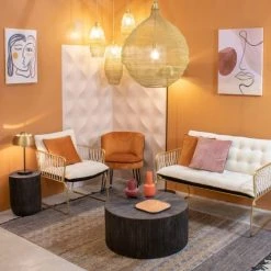 Pirouette Paris Fauteuils Fauteuil En Velours Matelassé Terracotta Pieds En Métal Noir -Fauteuils Shop fauteuil en velours matelasse terracotta pieds en metal noir 3