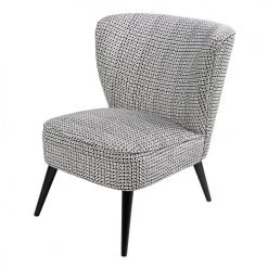 Maisons Du Monde Fauteuils Fauteuil En Velours Motifs Noirs Et Blancs