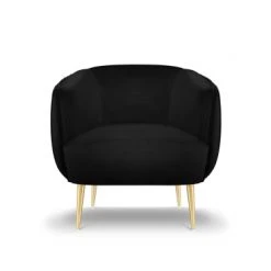 Micadoni Home Fauteuils Fauteuil En Velours Noir