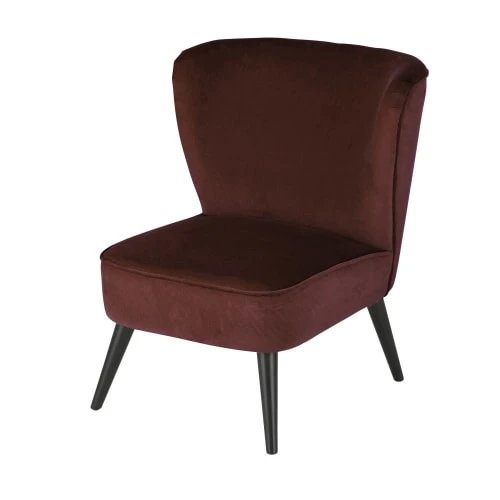 Fauteuil en velours noir et marron Maisons Du Monde Fauteuils Fauteuil En Velours Noir Et Marron -Fauteuils Shop fauteuil en velours noir et marron 1000 4 4 225832 1