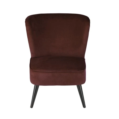 Fauteuil en velours noir et marron Maisons Du Monde Fauteuils Fauteuil En Velours Noir Et Marron -Fauteuils Shop fauteuil en velours noir et marron 1000 4 4 225832 2
