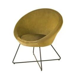 Maisons Du Monde Fauteuils Fauteuil En Velours Ocre -Fauteuils Shop fauteuil en velours ocre hipop 1000 6 7 209599 1