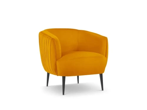 Fauteuil en velours orange Micadoni Home Fauteuils Fauteuil En Velours Orange -Fauteuils Shop fauteuil en velours orange 1