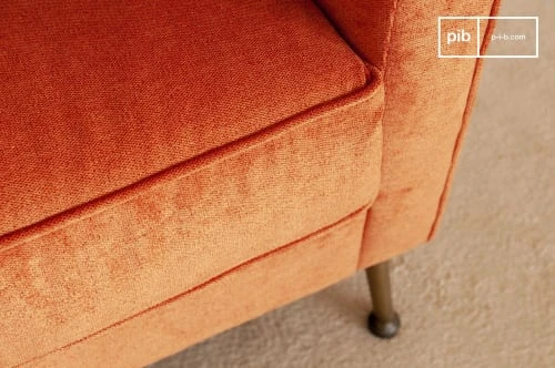 Fauteuil en velours orange PIB Fauteuils Fauteuil En Velours Orange -Fauteuils Shop fauteuil en velours orange 7