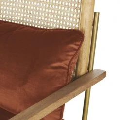 Maisons Du Monde Fauteuils Fauteuil En Velours Orange écureuil Cannage En Rotin -Fauteuils Shop fauteuil en velours orange ecureuil cannage en rotin 1000 13 26 209946 5