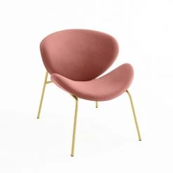 Potiron Paris Fauteuils Fauteuil En Velours Rose Vintage -Fauteuils Shop fauteuil en velours rose vintage 3