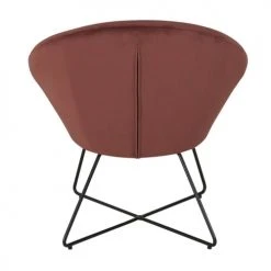 Maisons Du Monde Fauteuils Fauteuil En Velours Terracotta Et Pieds En Métal Noir -Fauteuils Shop fauteuil en velours terracotta et pieds en metal noir 1000 9 9 216079 4