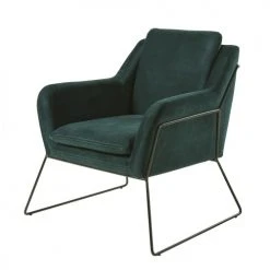 Maisons Du Monde Fauteuils Fauteuil En Velours Vert