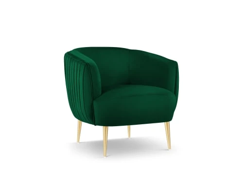 Fauteuil en velours vert bouteille Micadoni Home Fauteuils Fauteuil En Velours Vert Bouteille -Fauteuils Shop fauteuil en velours vert bouteille 1