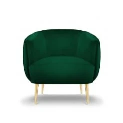 Micadoni Home Fauteuils Fauteuil En Velours Noir -Fauteuils Shop fauteuil en velours vert bouteille 10