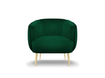 Fauteuil en velours pistache Micadoni Home Fauteuils Fauteuil En Velours Pistache -Fauteuils Shop fauteuil en velours vert bouteille 9