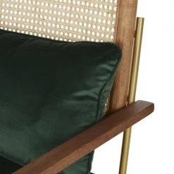 Maisons Du Monde Fauteuils Fauteuil En Velours Vert Cannage En Rotin -Fauteuils Shop fauteuil en velours vert cannage en rotin 1000 15 28 209948 4