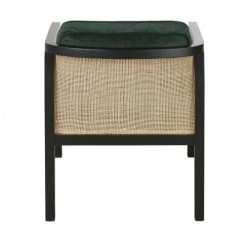 Maisons Du Monde Fauteuils Fauteuil En Velours Vert Cannage En Rotin Et Bois De Bouleau Noir -Fauteuils Shop fauteuil en velours vert cannage en rotin et bois de bouleau noir 1000 16 12 219690 3
