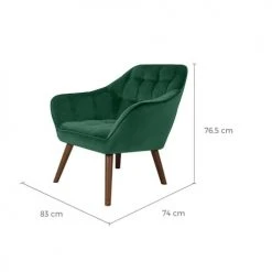 Rendez Vous Déco Fauteuils Fauteuil En Velours Vert Foncé Avec Accoudoirs 2 Rendez Vous Déco Fauteuils Fauteuil En Velours Vert Foncé Avec Accoudoirs -Fauteuils Shop fauteuil en velours vert fonce avec accoudoirs 2