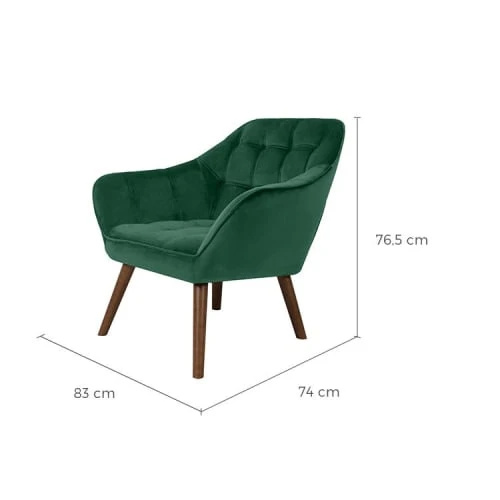 Fauteuil en velours vert foncé avec accoudoirs Rendez Vous Déco Fauteuils Fauteuil En Velours Vert Foncé Avec Accoudoirs -Fauteuils Shop fauteuil en velours vert fonce avec accoudoirs 2