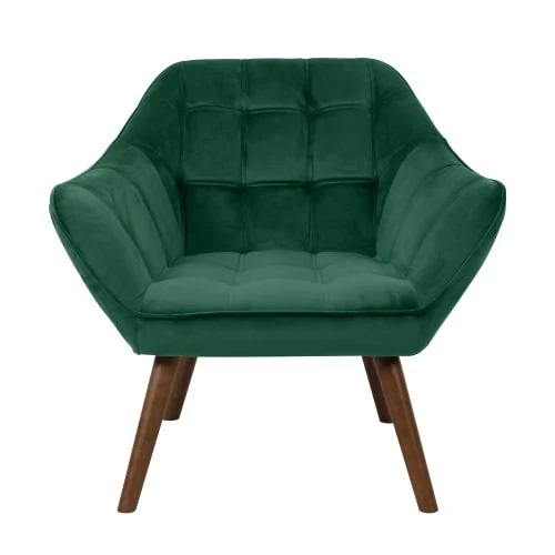 Fauteuil en velours vert foncé avec accoudoirs Rendez Vous Déco Fauteuils Fauteuil En Velours Vert Foncé Avec Accoudoirs -Fauteuils Shop fauteuil en velours vert fonce avec accoudoirs