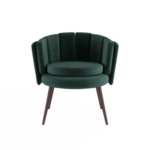 Fauteuil en velours vert forêt Potiron Paris Fauteuils Fauteuil En Velours Vert Forêt -Fauteuils Shop fauteuil en velours vert foret