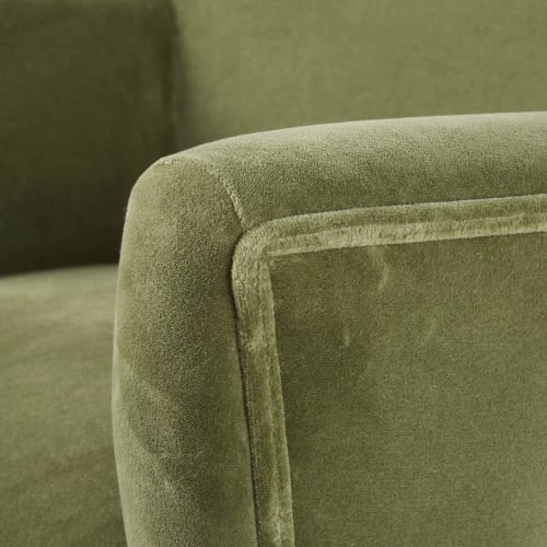 Fauteuil en velours vert kaki Maisons Du Monde Fauteuils Fauteuil En Velours Vert Kaki -Fauteuils Shop fauteuil en velours vert kaki 1000 10 7 186024 10