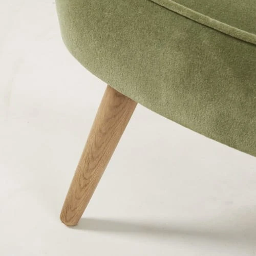 Fauteuil en velours vert kaki Maisons Du Monde Fauteuils Fauteuil En Velours Vert Kaki -Fauteuils Shop fauteuil en velours vert kaki 1000 10 7 186024 9