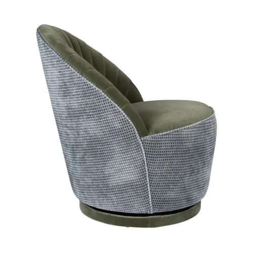 Fauteuil en velours vert kaki Dutchbone Fauteuils Fauteuil En Velours Vert Kaki -Fauteuils Shop fauteuil en velours vert kaki 3