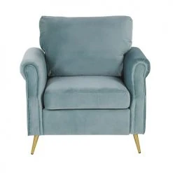 Beliani Fauteuils Fauteuil En Velours Vert Menthe -Fauteuils Shop fauteuil en velours vert menthe 2