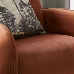Oviala Fauteuils Fauteuil En Velours Vintage Terracota -Fauteuils Shop fauteuil en velours vintage terracota 3