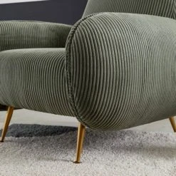 Oviala Fauteuils Fauteuil En Velours Vintage Vert Sapin -Fauteuils Shop fauteuil en velours vintage vert sapin 2