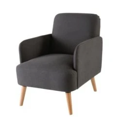 Maisons Du Monde Fauteuils Fauteuil Jaune Et Hêtre -Fauteuils Shop fauteuil gris anthracite honey 1000 3 3 175647 1