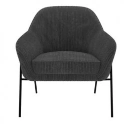 Rendez Vous Déco Fauteuils Fauteuil Gris Foncé En Velours Cotelé -Fauteuils Shop fauteuil gris fonce en velours cotele 3