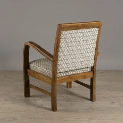 MACABANE Fauteuils Fauteuil Hexago En Teck Tissu Vert -Fauteuils Shop fauteuil hexago en teck tissu vert 3